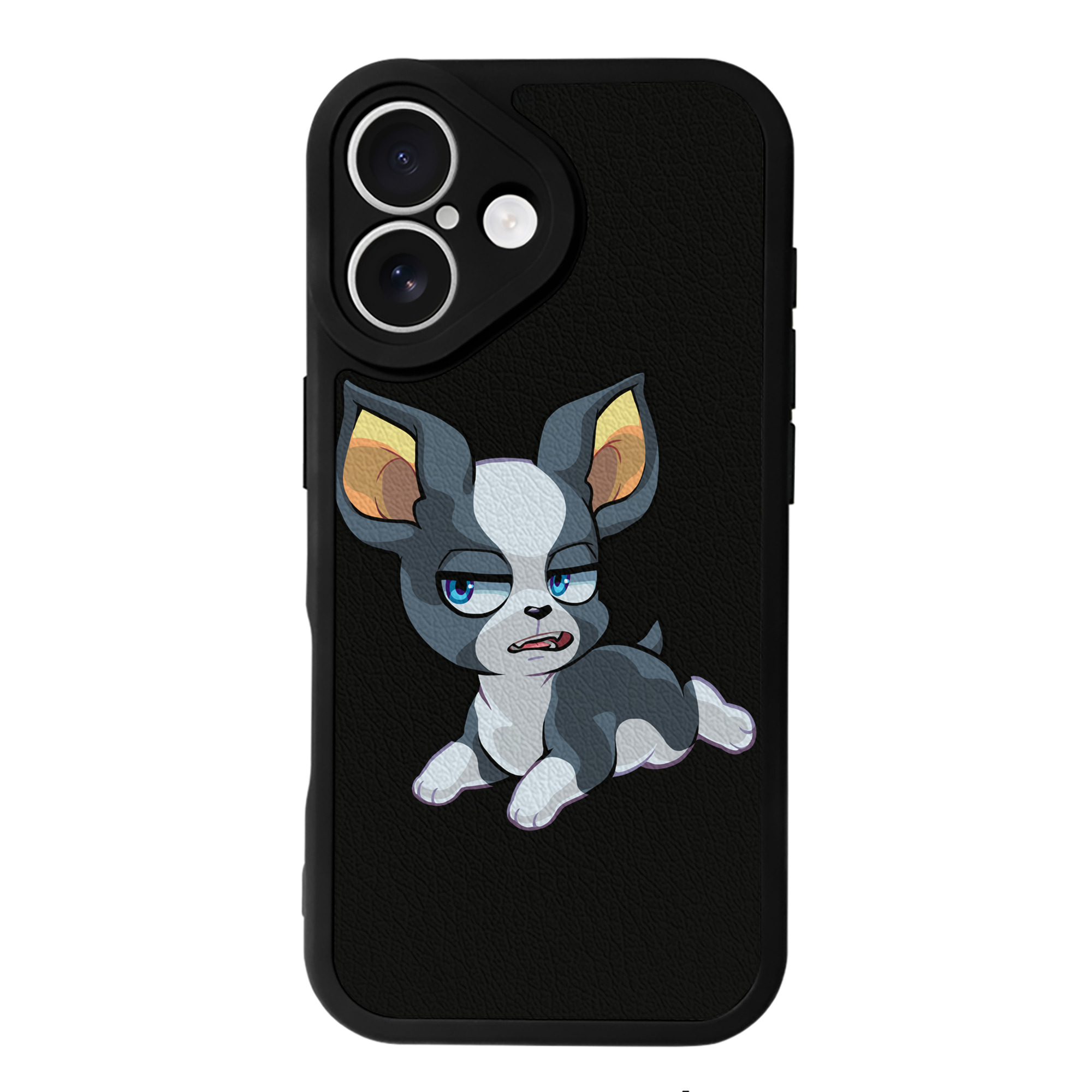 （画像用） ジョジョの奇妙な冒険 イギー JoJo's Bizarre Adventure Iggy 【iPhone 16シリーズ対応】シリコンスマホケース（レザー調） 材質：シリコン